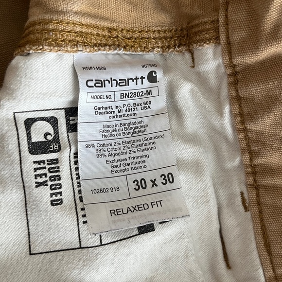 Well Worn Carhartt Men's Double Front Utility Work Relaxed Fit Pants 30x30 - Picture 15 of 16